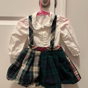 Ralph Lauren White and Plaid Kids Matching Set